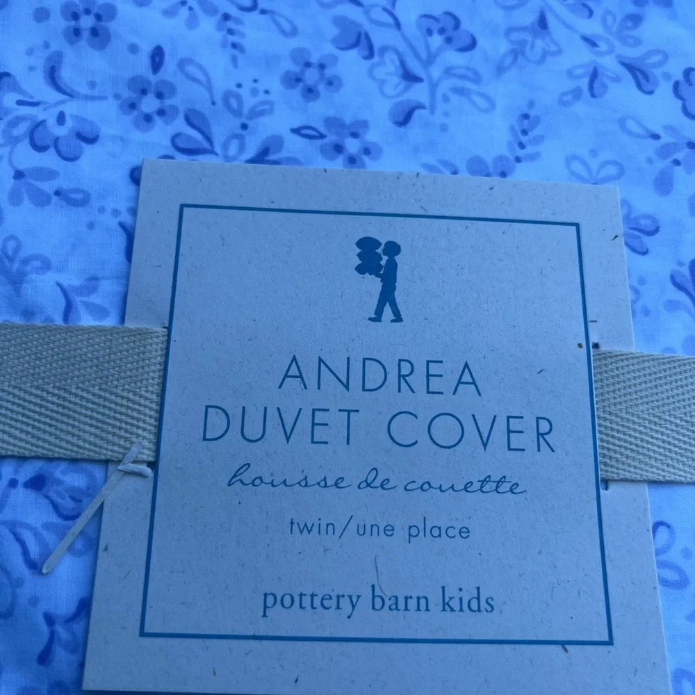 Pottery Barn Kids Andrea Duvet Cover - Blue and Purple